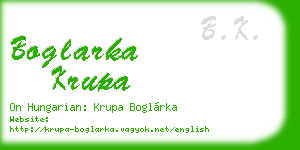 boglarka krupa business card